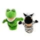 thumbnail image 3 of 2 marionetas de mano de animales de peluche para ejercicios en interiores de jardín de infantes. Rana cebra, 3 of 8