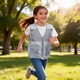 thumbnail image 5 of Kids Zipper Up Mesh HI VIS Reflective Vests Boys Girls Safety Vest Reflective High Visibility Vest with Pockets for Cycling Skiing, 5 of 6