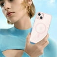 thumbnail image 4 of for iPhone 13 & iPhone 14 Magnetic Case with Built in Magnets, Clear Hard PC Back + Soft TPU Frame Slim Resist Scratches Shockproof Bumper Case for iPhone 13/iPhone 14 6.1" - Rose Pink, 4 of 18