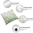 thumbnail image 4 of JRXY  Floral Pillow Covers Set of 2, Spring Butterfly Flower Throw Pillow Covers Green Plants Decorative Pillow Case, Summer Cushion Cover Farmhouse Pillow Decor for Couch Sofa White, 4 of 6