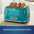 Oster 4 Slice Toaster with Textured Design and Chrome Accents