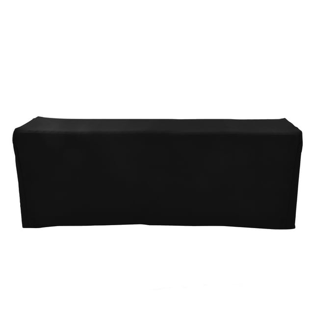 Tablecloth, Elastic Protective Universal Rectangular Table Cover Full Coverage Washable For Party For Exhibition For Wedding Black