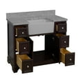 thumbnail image 3 of Zelda 42" Farmhouse Bathroom Vanity with Chocolate Cabinet and Carrara Marble Top, 3 of 6
