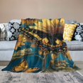 thumbnail image 2 of Pratyus Sunflower Butterflies Throw Blanket for Couch Sofa Bed Home Decor All Seasons Flannel Material Blanket 60x80in, 2 of 6