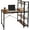 47” x 24”, Rustic Brown Shelf, variant on L-Shaped Computer Study Corner Desk with Monitor Stand Shelf CPU Stand, PC Laptop Gaming Desk 66” Workstation for Home Office Writing Table, Wood & Metal, Space-Saving