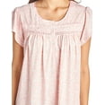 thumbnail image 2 of Casual Nights Women's Short Sleeve Floral And Lace Nightgown, 2 of 6