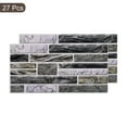 thumbnail image 3 of 27 Sheets Peel and Stick Tiles, 7.87"x3.94"x0.02" for Kitchen Wall Stairs, Dark Gray Milky White, 3 of 6