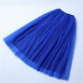 thumbnail image 3 of Gibobby Falda estampada para mujer Falda grande de cintura alta para mujer, falda de malla con cinturón elástico, falda tutú de fiesta, falda hinchada(Azul， Talla única), 3 of 5