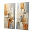 thumbnail image 3 of Designart "Beige Grey Geometric composition II" Abstract Collages Wall Art Set Of 2 - Beige Abstract Canvas Set For Living Room Decor, 3 of 7