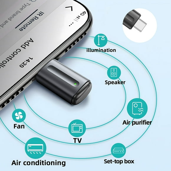 New IR Appliances Wireless Infrared Remote Control Adapter Mobile Infrared phone Transmitter For IPhone/Micro USB/Type-C