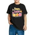 thumbnail image 3 of Riecok Easter Boy Outfit Easter Printed T-shirt Shirts for Girls 7-8 Short Sleeve Summer Clothes Fashion Comfortable Shirt Kids Clothes Boys or Girls Toddler T-Shirt 130 Black, 3 of 5