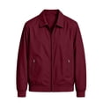 thumbnail image 5 of FchengtaiS Men's Full Zip Up Bomber Jackets Long Sleeve Turndown Collar Lightweight Coat Windproof Outerwear with Zip Pocket, 5 of 7