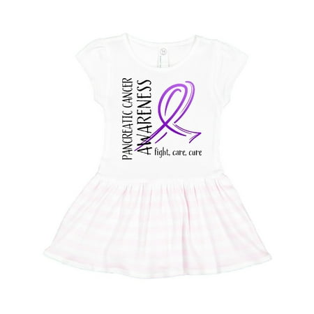 

Inktastic Pancreatic Cancer Awareness- Fight care cure Gift Toddler Girl Dress