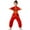Red, variant on Toddler Boys Girls Martial Arts Outfit Set Kung Fu Training Uniform Tai Chi Suit School Stage Performance Practice Wear Outfit Set,sizes 3-4Y