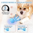 thumbnail image 4 of Inadays Interactive Dog Toy, Motion Activated Automatic Rolling Ball Toys with Rope for Small Medium Dogs and Cat, Automatic Moving Dogs Toy for Boredom Relief, USB Rechargeable, Blue, 4 of 6