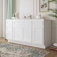 thumbnail image 2 of 60 in. W x 21 in. D x 32.5 in. H Bath Vanity Cabinet without Top in White, 2 of 5
