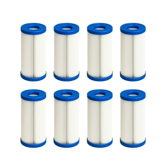 Nispira Pool Filter Replacement for Bestway Flowclear Type III Cartridge Pool Filter Pump 58012E 1000-1500 Gal. | Pack of 8