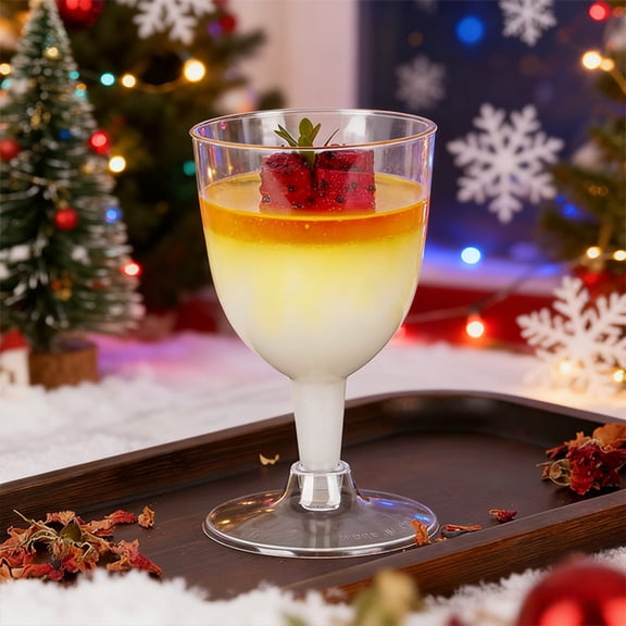 Rirozkan Valentines Decoration Cups for Party Supplies, Disposable Plastic Wine Champagne Cup for Home Decoration Props, Clear