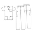 thumbnail image 2 of Sivvan Unisex Classic Scrub Set V-neck Top / Drawstring Pants Available in 12 Solid Colors, 2 of 3