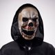 thumbnail image 1 of Máscara de calavera de boca movible para Halloween, Cosplay de Horror, esqueleto sangriento, asesino, demonio, casco de plástico, accesorios de disfraces de fiesta de casa encantada, 1 of 4