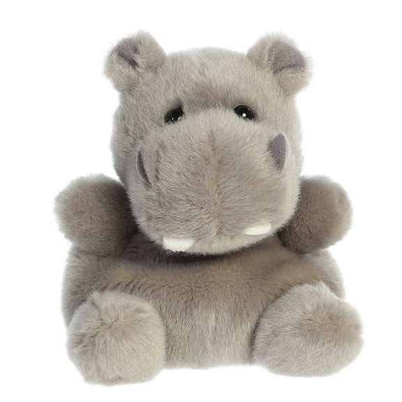 Aurora - Mini Grey Palm Pals - 4.5" Hunk Hippo - Adorable Stuffed Animal