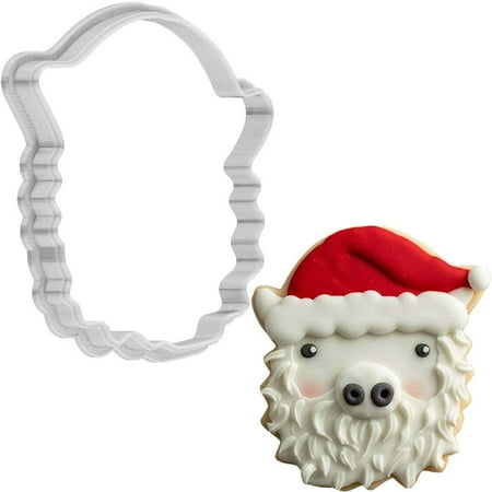

Christmas Yak Wearing Santa Hat Cookie Cutter 4 Inch Made in USA by WONDERTORY