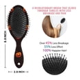 thumbnail image 6 of Black Halloween Pumpkins Hair Brush,Girls Detangling Hair Brush,Glide Through Tangles with Ease for Wet & Dry Hair,8.8"X2.8", 6 of 7