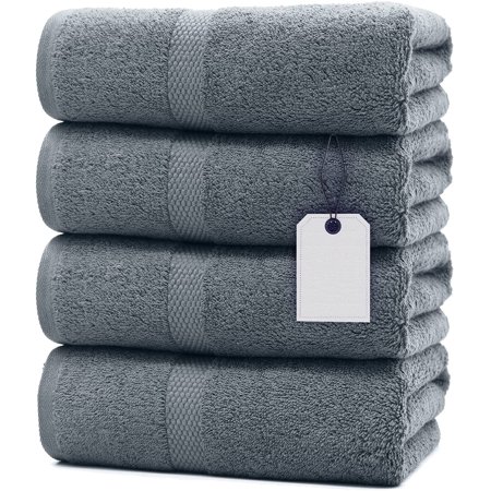 100% Cotton Bath Towel Set Pack of 4| Soft Large Bath Towel| Highly Absorbent| Daily Usage Bath Towel| Ideal for Pool Home Gym Spa Hotel| Towel Set| Bath Towel Set 27x52 in| 500 GSM