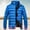 Blue, variant on Rovga Men Fashion Varsity Jackets Warm Coat Fit Thick Bubble Slim Outerwear Casual Winter Coats & Windbreaker For Outdoor Male Clothing