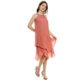 thumbnail image 3 of Women's Luxology Sleeveless Gauze Midi Dress Color: Burnt Apricot Size: X LARGE, 3 of 4
