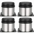 thumbnail image 1 of Adjustable Feet 50mm Height Thicken Cabinet Legs, Table, Furniture, Brushed Stainless Steel, Adjustable Height 0-15mm Come with screws, 1 of 4