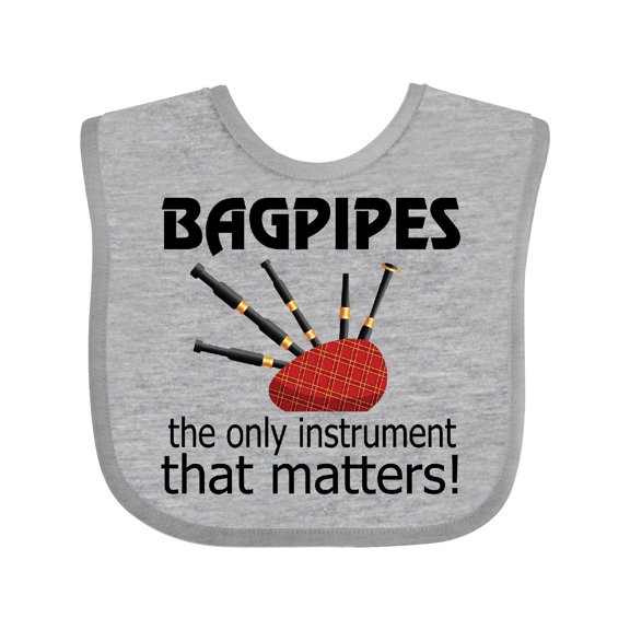 Inktastic Bagpipe Player Funny Music Joke Boys or Girls Baby Bib