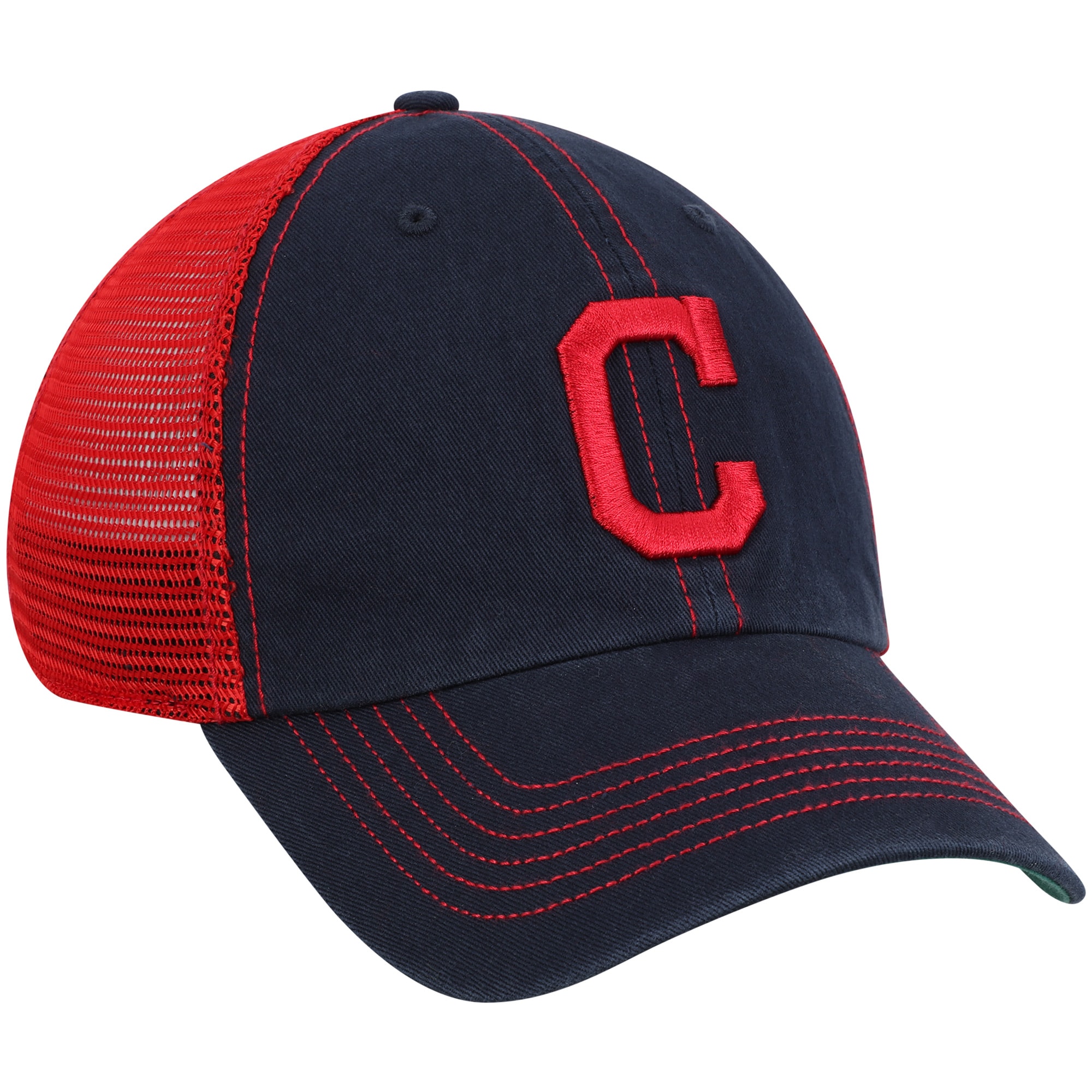 Men's '47 Navy/Red Cleveland Indians Trawler Clean Up Trucker Hat - OSFA - image 3 of 4