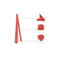 thumbnail image 3 of INSPIRE CHIC Men's Solid Color Formal Casual Party Wedding Self Tied Neckties Red, 3 of 5