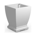 thumbnail image 2 of Acadia 15” x 15” x 18” Square White Self Watering Plastic Planter, 2 of 10