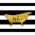 thumbnail image 2 of Quach, Anna 14x12 White Modern Wood Framed Museum Art Print Titled - Relax Bath, 2 of 4