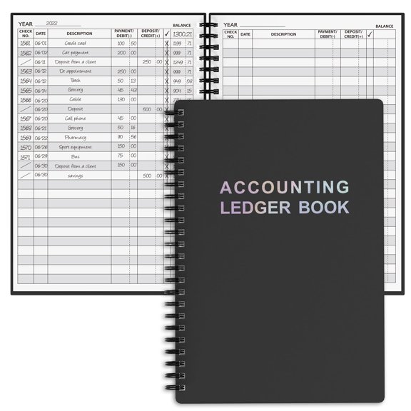 Accounting Ledger Book A5 for Small Business & Personal Finance Tracking