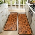thumbnail image 4 of Kitchen Rugs Sets Of 2,Halloween Floral Pumpkin Pattern Anti Fatigue Kitchen Mat Rugs Non Slip Washable,Decorative Kitchen Floor Mats for Kitchen,Sink,Laundry,17"x47"+17"x47", 4 of 5