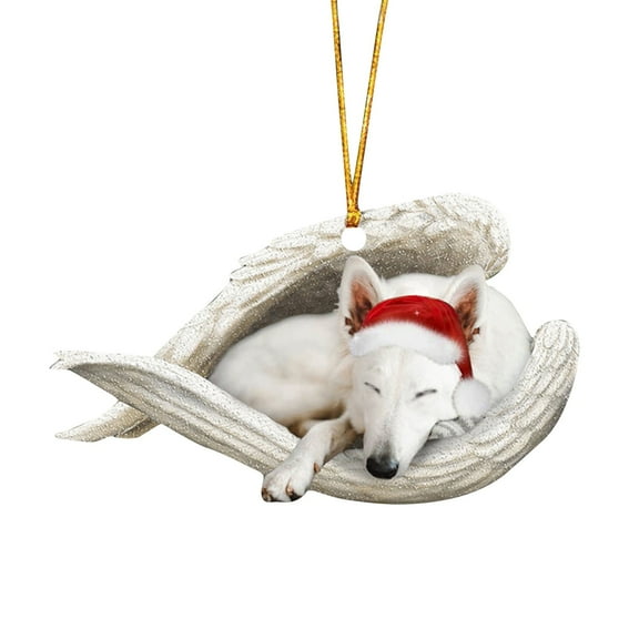 GiLiling 2024 New Sleeping Angel Dog Christmas Funs Pendant Cartoon Xmas Tree Pendant Decorations Pendant Christma Halloween Home Decoration Pendant Gift 