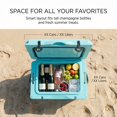 thumbnail image 5 of 25QT Portable Cooler, Insulated Hard Cooler with Bottle Opener, Cup Holder, Forming Ruler, Travel, Beach, Camping, Fishing, 5 of 8