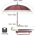 thumbnail image 2 of xianlin-54 Inch Golf Umbrella Windproof Waterproof Durable Strong 16 Ribs with Automatic Open Wooden Handle Hook Stick Umbrella for Rain Sun and Wind, 2 of 4