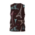 thumbnail image 3 of Easygdp Eiffel Tower Men's Mesh Basketball Jersey Quick Drying Sleeveless Shirts Fitted Muscle Tank Tops Sport Round Neck T-Shirt - 3X-Large, 3 of 9