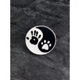 thumbnail image 1 of 1Pc Fashionable Zinc Alloy Paw & Handprint Detail Round Design Brooch For Men For Daily Decoration Fashion Punk Jewelry Gift For Men Popular, 1 of 1