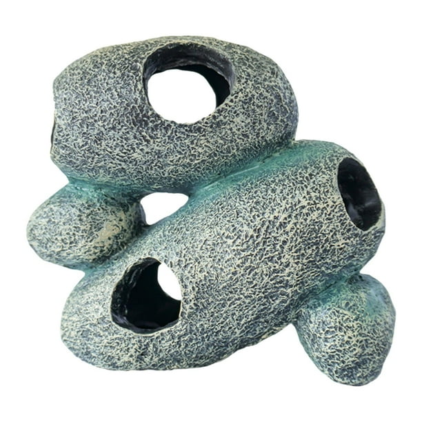 Acuario Hideaway Rock Decoración de acuario Juego Pecera artificial Paisajismo 4 en 1