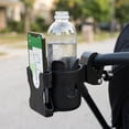 thumbnail image 2 of 2-in-1 Stroller Cup Holder with Phone Mount, Adjustable Drink Holder for Walker Wheelchair Bike Scooter, Baby Essentials, Gifts for New Mom, 2 of 9