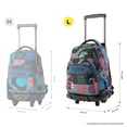 thumbnail image 3 of TOTTO Mochila Escolar Grande para Niño - Reforzada Porta Laptop 15.4 - Con Ruedas | 25 L RENGLON multicolor G, 3 of 7