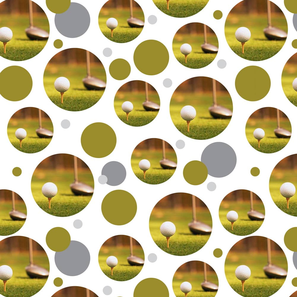 Golf Ball Club Golfing Premium Gift Wrap Wrapping Paper Roll Pattern