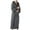 a-Grey9827, variant on VNKIDY Men's Pajama Autumn Winter Thermal Robe With Contrast Plush Interior Long Sleeve Full Length Hooded Nightrobe With Belt Design Trendy Homewear