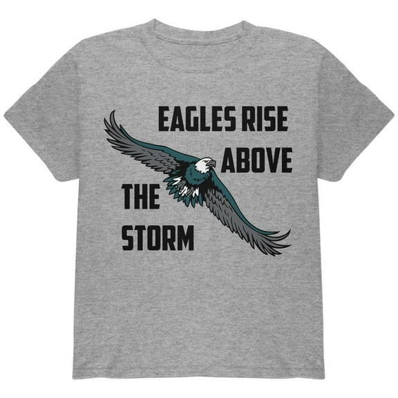 Eagles Rise Above The Storm Youth T Shirt Heather YXL