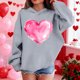 thumbnail image 4 of Sudadera con capucha y estampado de corazón de San Valentín, sudadera de manga larga para niños y niñas, chaqueta para niñas de talla mediana y grande., 4 of 7